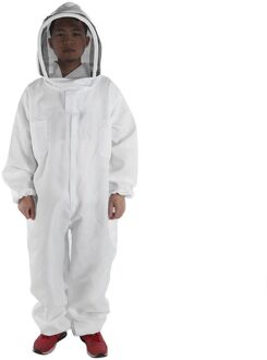 Katoen Full Body Bijenteelt Kleding Sluier Hood Hat Anti-Bee Jas Speciale Beschermende Kleding Bijenteelt Bee Pak Apparatuur Xl