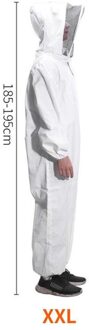 Katoen Full Body Bijenteelt Kleding Sluier Hood Hat Anti-Bee Jas Speciale Beschermende Kleding Bijenteelt Bee Pak Apparatuur XXL