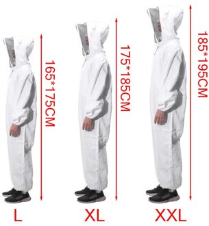 Katoen Full Body Bijenteelt Kleding Sluier Hood Hat Anti-Bee Jas Speciale Beschermende Kleding Bijenteelt Bee Pak Apparatuur