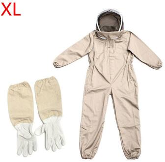 Katoen Full Body Bijenteelt Kleding Sluier Kap Hoed Kleding Jacket Beschermende Bijenteelt Pak Imkers Bee Pak Veiligheid Kleding XL