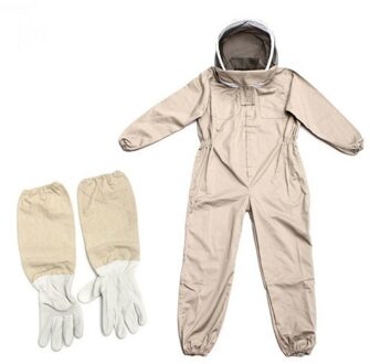 Katoen Full Body Bijenteelt Kleding Sluier Kap Hoed Kleding Jacket Beschermende Bijenteelt Pak Imkers Bee Pak Veiligheid Kleding Xl