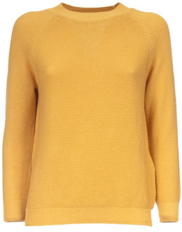 Katoen Gebreid Linz Sweater Max Mara Weekend , Yellow , Dames