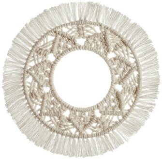 Katoen Geweven Macrame Ronde Kwastje Wandtapijt Bruiloft Muur Opknoping Decoraties Woonkamer Home Decor Art Craft