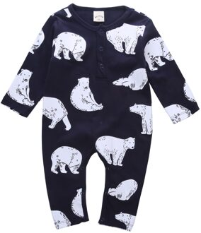Katoen Kids Baby Jongen Meisje Cartoon dier Romper Jumpsuit Kleding 0-12M