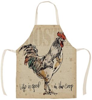 Katoen Linnen Boerderij Kleurrijke Cock Schorten Voor Keuken 53*65Cm Thuis Koken Bakken Schoonmaken Accessoires WQT289 WQT28901 / 38x47cm kid size