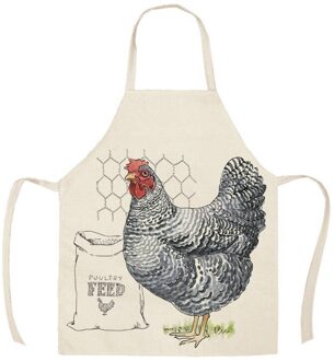 Katoen Linnen Boerderij Kleurrijke Cock Schorten Voor Keuken 53*65Cm Thuis Koken Bakken Schoonmaken Accessoires WQT289 WQT28903 / 55x68cm volwassen size