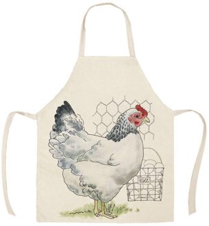 Katoen Linnen Boerderij Kleurrijke Cock Schorten Voor Keuken 53*65Cm Thuis Koken Bakken Schoonmaken Accessoires WQT289 WQT28904 / 38x47cm kid size
