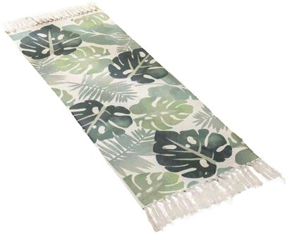 Katoen Linnen Gebied Tapijt Gooien Tapijt Vloer Tapijt Met Kwasten Voor Hal Entry Nachtkastje Woonkamer Tapijt Retro Etnische Stijl groen