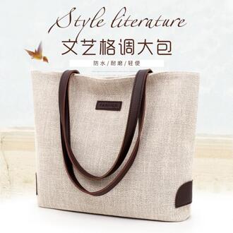 Katoen Linnen Literaire Schouder Canvas Tas Met Rits Handtas Eenvoudige Grote Casual Leuke Soft Shopping Tassen Voor Meisjes 3