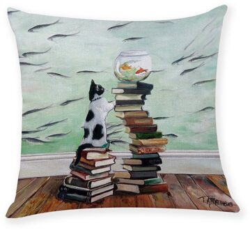 Katoen Linnen Vierkante Huis Decoratieve Sierkussen Case Sofa Taille Kussenhoes Kantoor Hotel Подушки Декоративные Auto Kussen