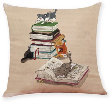 Katoen Linnen Vierkante Huis Decoratieve Sierkussen Case Sofa Taille Kussenhoes Kantoor Hotel Подушки Декоративные Auto Kussen