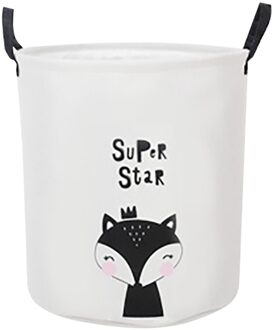 Katoen Linnen Wasmand Cartoon Gedrukt Waterdichte Waszak Opvouwbare Speelgoed Opslag Emmer Vuile Kleren Mand Organizer