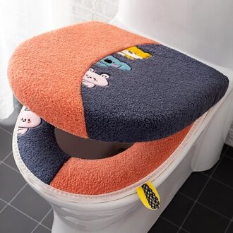 Katoen Linter Overjas Wc Badkamer Multi Kleur Wc Mat Warm Toilet Seat Cover A1