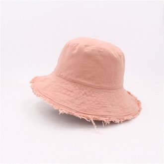 Katoen Omzoomd Visser Cap Zachte Aluminium Draad Vorm Water Wassen Emmer Hoed Vrouwen Vier Seizoenen Effen Uitje Bassin Hoed roze