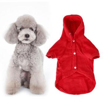 Katoen Pet Kostuums Katoen Winter Leuke Rode Hond Kleren Hoodies voor Kleine Honden Puppy Jas Kleding Outfit Lange Mouwen kleding XL