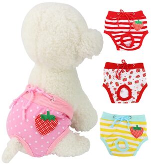 Katoen Pet Veiligheid Broek Comfortabel Hond Menstruatie Broek Sanitaire Fysiologische Broek Voor Kat Hond Pet (Willekeurige Stijl, maat S)
