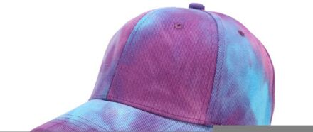 Katoen Tie-Geverfd Denim Baseball Pet Mannen En Vrouwen Trend Zomer Buiten Vrije Tijd Zonnehoed QJ2612A3