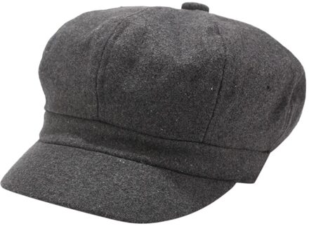 Katoen Vrouwen Baret Herfst Winter Achthoekige Cap Hoeden Stijlvolle Kunstenaar Schilder Newsboy Caps Zwart Grijs Baret Hoeden sombrero mujer Donkergrijs