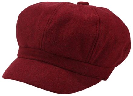 Katoen Vrouwen Baret Herfst Winter Achthoekige Cap Hoeden Stijlvolle Kunstenaar Schilder Newsboy Caps Zwart Grijs Baret Hoeden sombrero mujer wijn