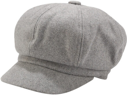 Katoen Vrouwen Baret Herfst Winter Achthoekige Cap Hoeden Stijlvolle Kunstenaar Schilder Newsboy Caps Zwart Grijs Baret Hoeden sombrero mujer