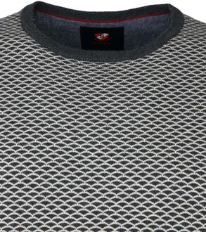 Katoen Zach Pullover Grijs Print - XXL