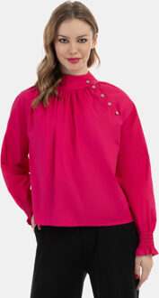 katoenen blouse Roze - M