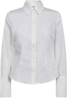 Katoenen blouse Sanna  wit - S,M,