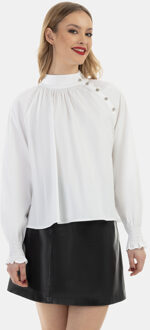 katoenen blouse Wit - S