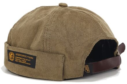 Katoenen Corduroy Brimless Hip Hop Hoed Retro Rolde Manchet Beanie Hoed Trucker Werknemer Cap Unisex Sailor Biker Cap mode JG