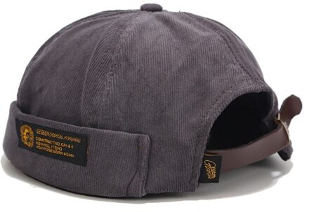 Katoenen Corduroy Brimless Hip Hop Hoed Retro Rolde Manchet Beanie Hoed Trucker Werknemer Cap Unisex Sailor Biker Cap mode SH