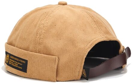 Katoenen Corduroy Brimless Hip Hop Hoed Retro Rolde Manchet Beanie Hoed Trucker Werknemer Cap Unisex Sailor Biker Cap mode