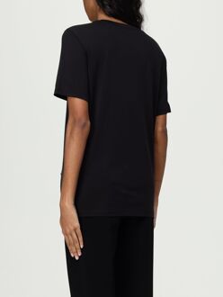 Katoenen Crew Neck T-shirt Zwart