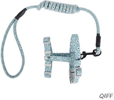 Katoenen Doek I-Vormige Katten Harness Leash Set Kat Kitten Borstband Verstelbare Huisdieren Trekkabel Dierbenodigdheden C42 LGN / M