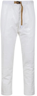 Katoenen gabardine broek met elastische tailleband White Sand , White , Heren - XL