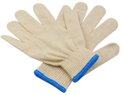Katoenen Garen Handschoenen Slijtvast Gebreide Katoenen Versleutelde Antislip Handschoenen Anti-Cut En Anti-Stab handschoenen
