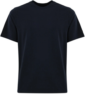 Katoenen Heren T-shirt: Ronde Hals Korte Mouw Rechte Zoom Slim Fit Autry , Blue , Heren - Xl,L,M,S