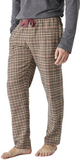 Katoenen herenpyjama met lange mouwen en een medium kraag JJBEP5902 Grijs