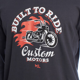 Katoenen herenpyjama met lange mouwen KLP4 Blauw - 3XL