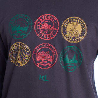 Katoenen herenpyjama met lange mouwen KLP4 Blauw - XL