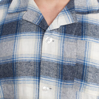 Katoenen herenpyjama met lange mouwen KLP7 Blauw