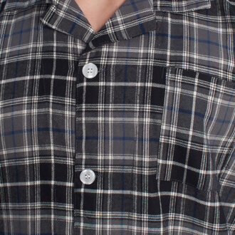 Katoenen herenpyjama met lange mouwen KLP7 Grijs - XL