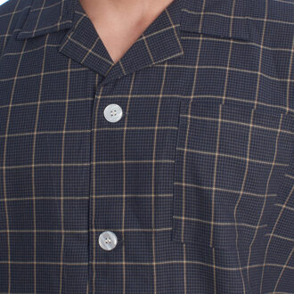 Katoenen herenpyjama met lange mouwen KLP7 Zwart - XL