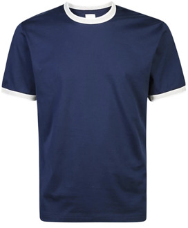 Katoenen Jersey Ronde Hals T-Shirt Eleventy , Blue , Heren - Xl,L,M,S,3Xl