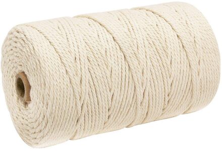 Katoenen Koord 3Mm X 200M Macrame Katoenen Koord Voor Muur Opknoping Droom-Catcher Voor Wandkleden Plant hangers Muur Art Wonen