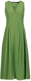 Katoenen mouwloze jurk met V-hals Pennyblack , Green , Dames - M,S,Xs