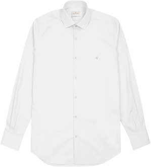 Katoenen Overhemd Modern Fit Lange Mouw Brooksfield , White , Heren - L,M,4Xl
