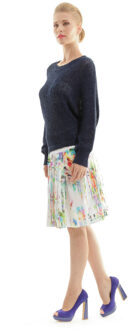 Katoenen Plissé Gedrukte Rok Veelkleurig - EU 40 / UK 12