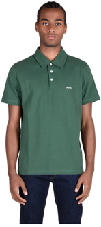 Katoenen Polo Shirt A.p.c. , Green , Heren - 2Xl,Xl,L,M,S