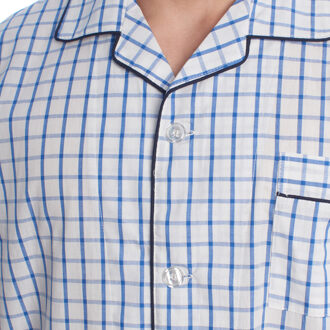 Katoenen popeline herenpyjama KLP5 Wit