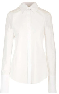 Katoenen Popeline Overhemd Schone Look Sportmax , White , Dames - M,S,Xs